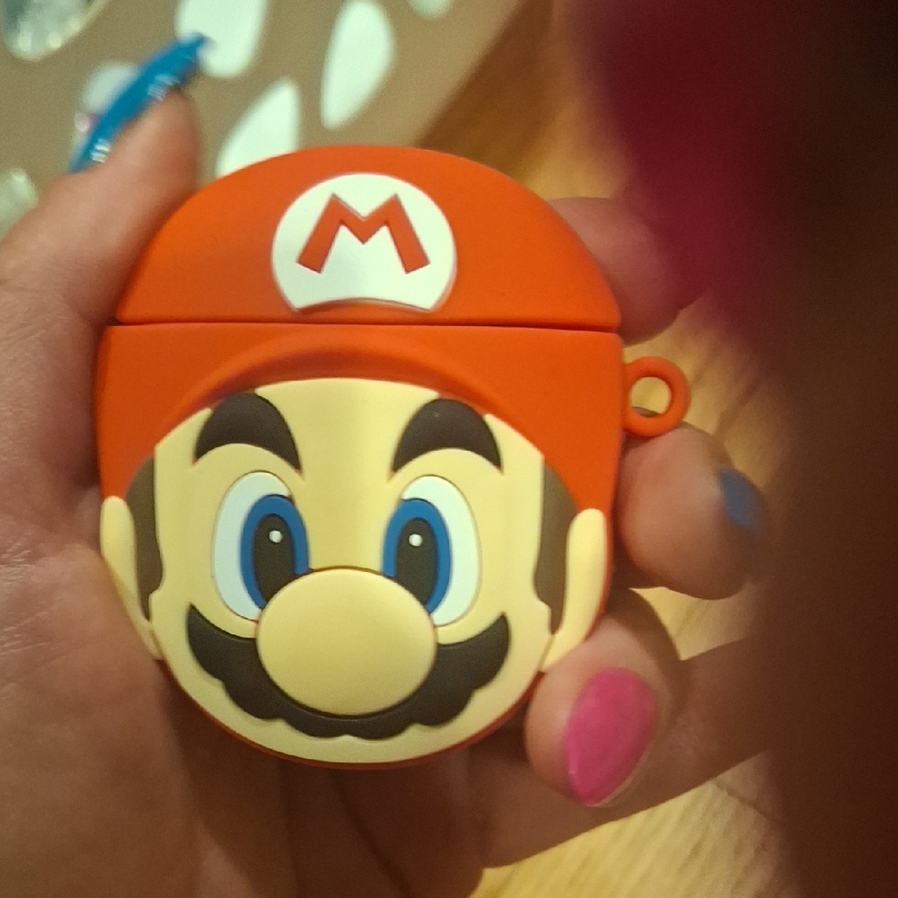 Red Mario Character AirPods Case